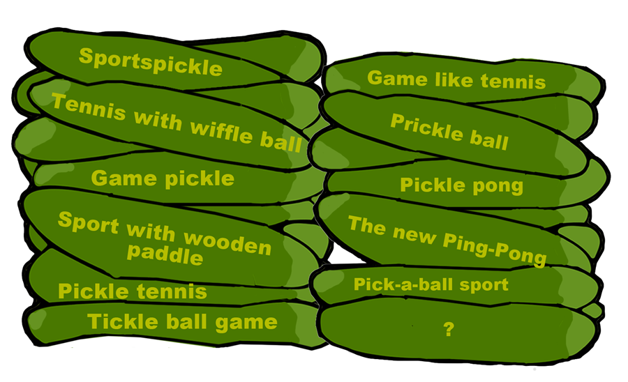 pickleball names pickle tag cloud